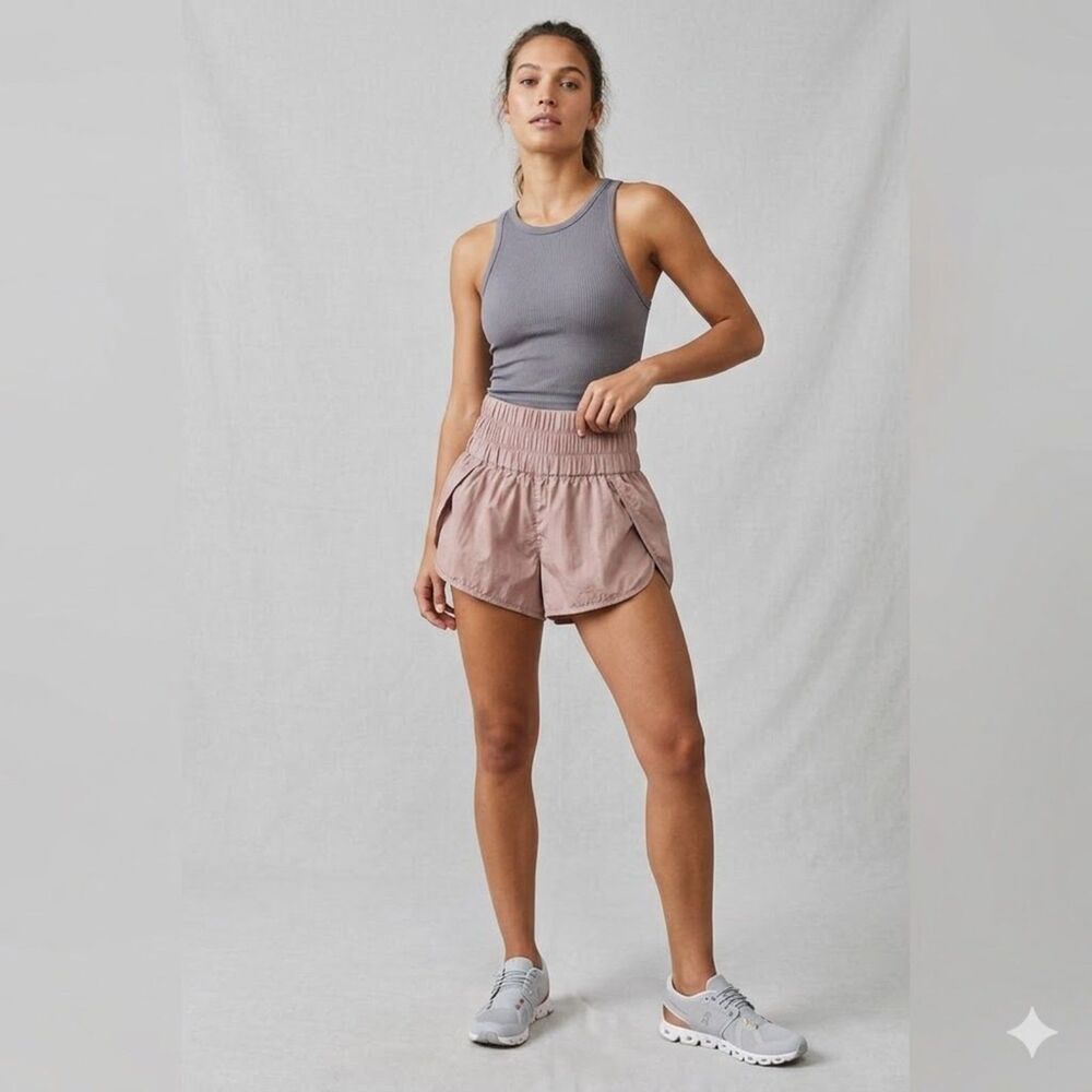 FP Movement The Way Home Shorts Moonlight Mauve M Euro Summer Boho Athleisure